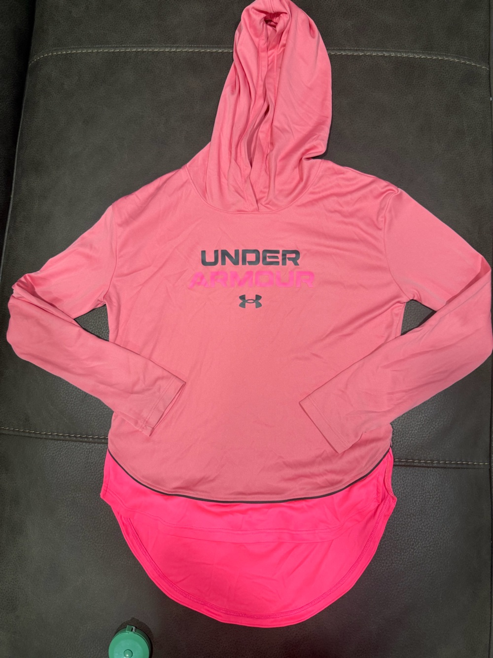 Under Armour Pink Hooded Long Sleeve Swim Cover-Up with Neon Accent